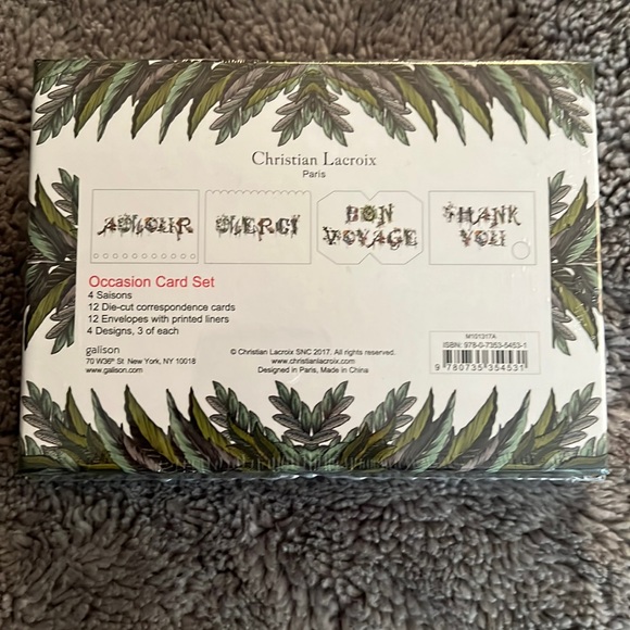 Christian Lacroix Occasion Card Set - Picture 2 of 2